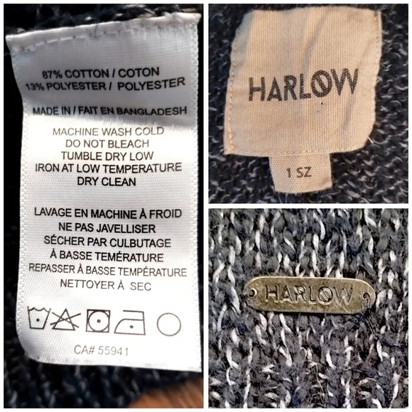 Harlow Plus Size Black Heather Open Front Knit Cardigan | Plus O/S - Picture 4 of 7